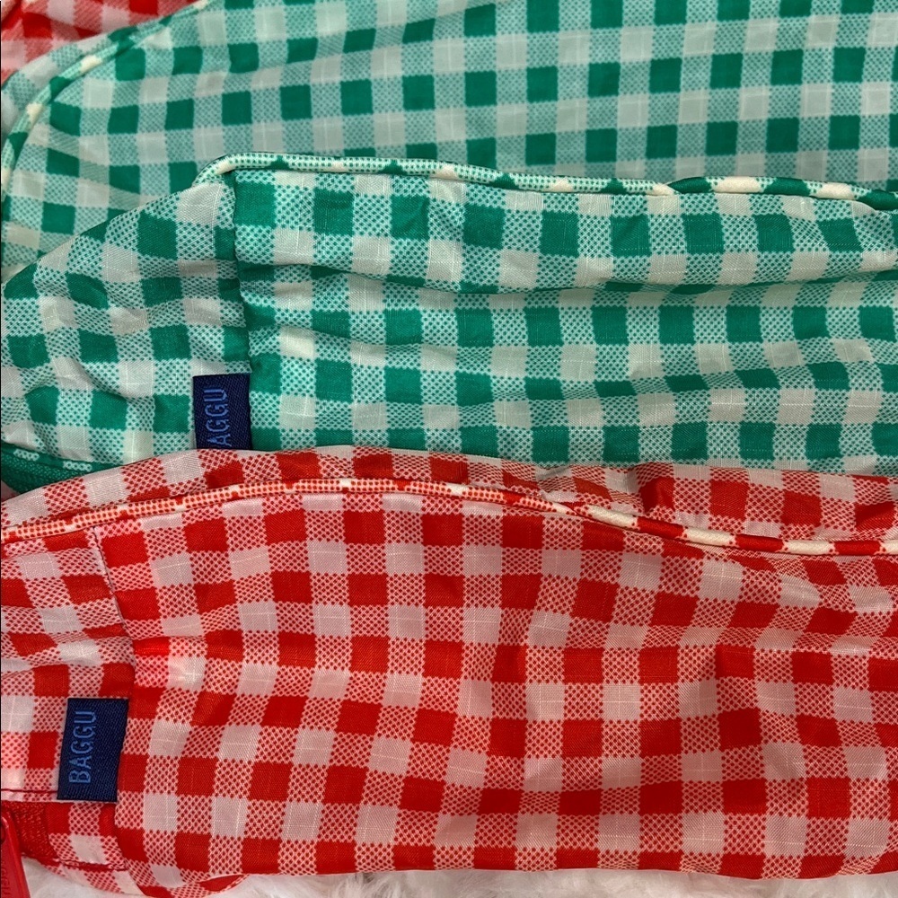Baggu Checkered Cube Bags new without tags x 2  Set